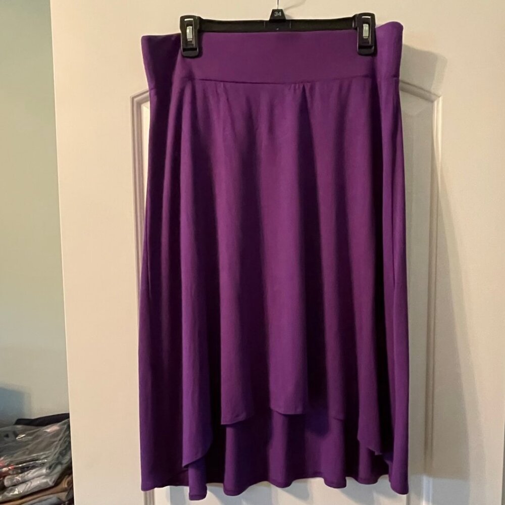 COLDWATER CREEK High Low Skirt with Wide Band Elastic Waist Size M (10-12)